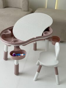 дитячий столик мультиплей рожевий colombokid